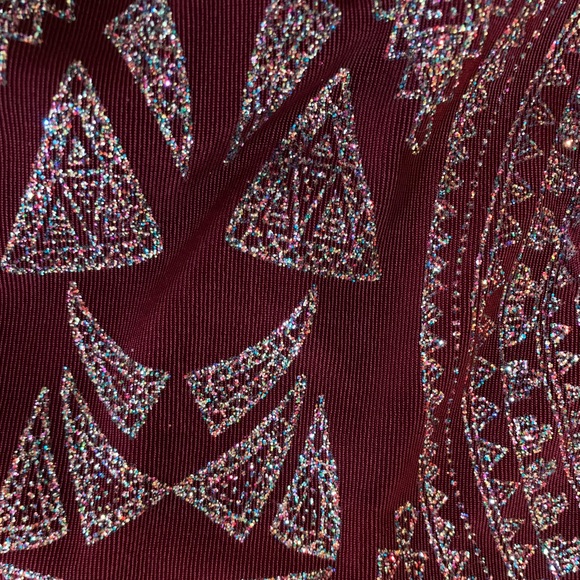 Sparkly Maroon Mini Dress - Picture 5 of 6